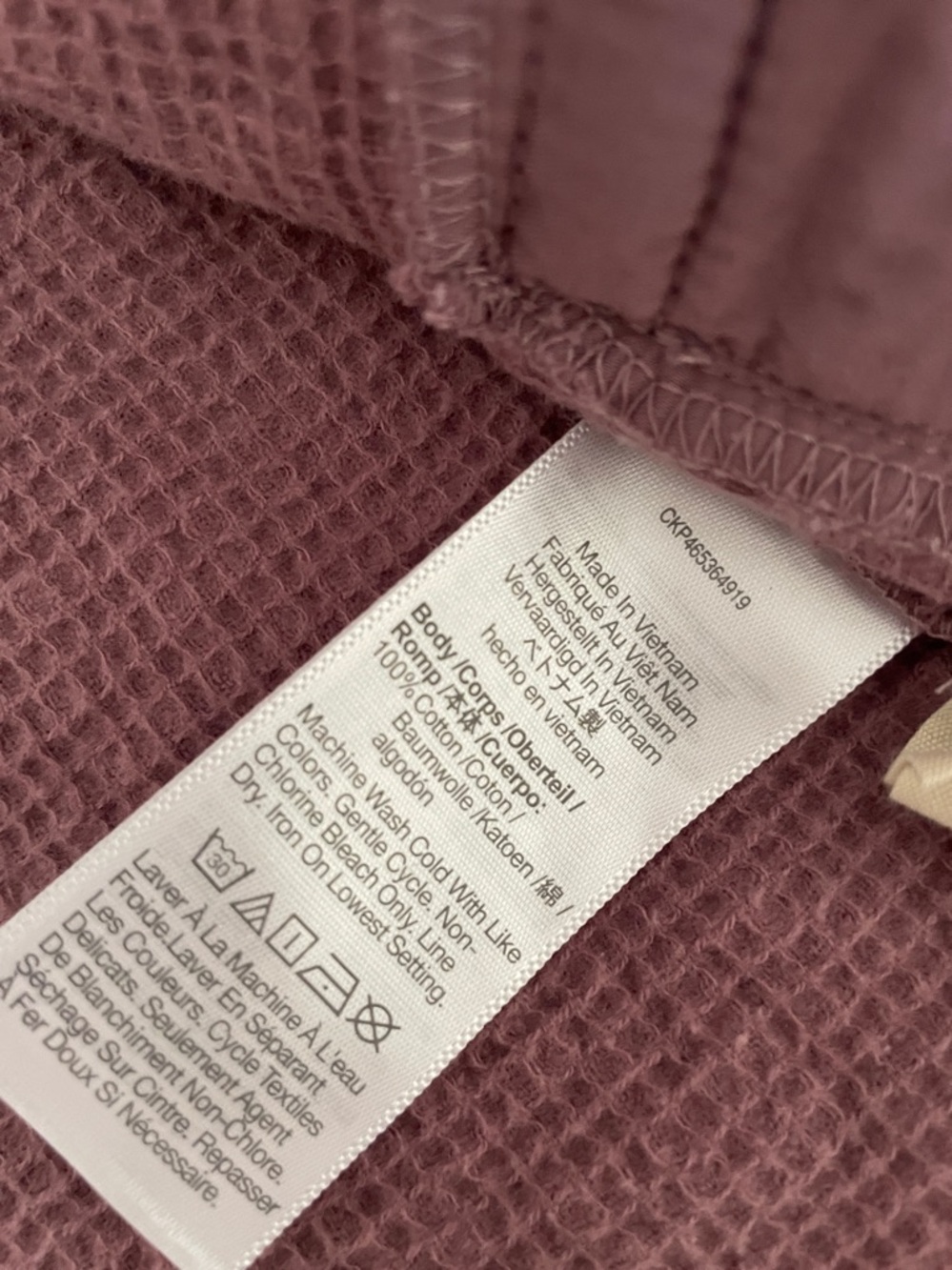 Madewell Shirt Jacket Faded Fig waffle cotton XS lightweight purple blazer - Picture 9 of 9
